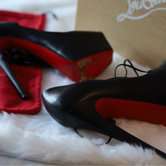 CHRISTIAN LOUBOUTIN ANKLE STRAP DAFFODILE 160 LEATHER - Picture 6 of 12